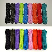 Resim 5m, 10m 7-Çekirdekli Reflektif Halat, 4mm/0.157in Çap, Açık Hava Reflektif Çadır Halatı, Seyahat Çadır Aksesuarları, Bilezik Dokuma Halat, Gece Reflektif Halat, Halat 