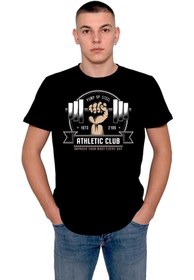 Resim BIGROON Body Building Spor Fitness Halter Dumbell Tişört Unisex T-shirt 