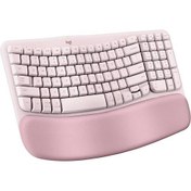 Resim Logitech Wave Keys Kablosuz Bluetooth İngilizce Q Pembe Klavye 