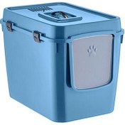 Resim Handor Üsten Kapaklı Kapalı Kedi Tuvaleti 57x39x43 - Mavi 