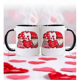 Resim Bk Gift Seninle Bir Ömür Tasarımlı İkili Siyah Kupa Bardak, Sevgililer Günü, Sevgiliye Hediye Kobitmeyencom33745 Bk Gift 