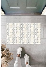 Resim Pudra Kapı Önü Paspası Modern Desen K-3243 