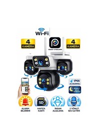 Resim Esvısıon Es-5804 4k Ultra Hd 4 Kameralı Wifi Akıllı Güvenlik Kamera 