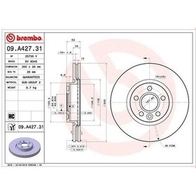 Resim Brembo 09a42731 - On Fren Dısk Aynası Mondeo Iv S Max Galaxy 07 