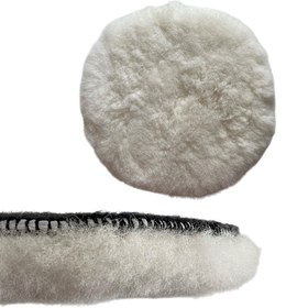 Resim NZB ( 3 Adet ) Koyun Postu Pedi Ø 125 mm Pasta Cila Polisaj Süngeri Cırt Tabanlı Kuzu Postu Yünü Keçesi 