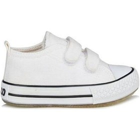 Resim Vicco Pino Işıklı Kız Erkek Çocuk Keten Ortopedik Spor Ayakkabı Beyaz 