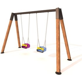 Resim Ahşap Salıncak, Park Salıncak, Ahşap Bahçe Salıncağı-580 