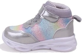 Resim Vicco Poni 946B25K430 Gümüş Ortopedik Işıklı Kız Bebe Spor Bot GÜMÜŞ 21 EU 