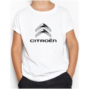 Resim Citroen Logo Beyaz Çocuk Tişört Beyaz 