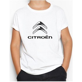 Resim Citroen Logo Beyaz Çocuk Tişört Beyaz 