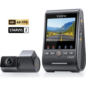 Resim Viofo A329s 2 Kameralı Ön Ve Arka 4k 60fps+2k Wi-fi 6 Hdr Sony Starvıs 2 Sensör Gps'li Ssd Destekli Araç Kamerası 