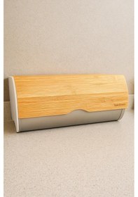 Resim Bambum Sion - Bambu Ekmek Saklama Kabı Büyük Ahşap 