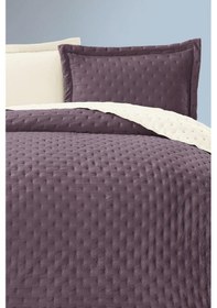 Resim Washed Soft Çift Taraflı Çift Kişilik Yatak Örtüsü Mürdüm Mürdüm 