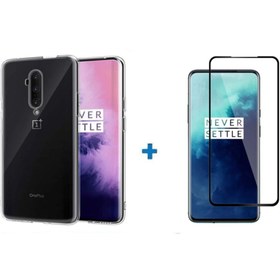 Resim Microcase Oneplus 7t Pro Uyumlu İnce 0.2 mm Soft Silikon Kılıf + 3d Curved Tempered Glass Ekran Koruma 