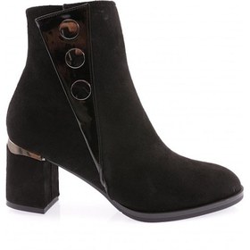 Resim Dgn 406 Kadin Sirali Tokali Yandan Fermuarli Topuklu Bot 406-1423-R1680 Siyah 