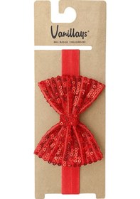 Resim Vanillays Kırmızı Desenli Kız Bebek Bandana Aksesuar 25030 Kırmızı 