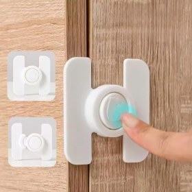 Resim Sunup Sn-28751 Düğmeli Tip Dolap Ve Çekmece Çocuk Bebek Güvenlik Kilidi Kilit Beyaz 