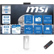 Resim Msı Modern Aı Ultra 7 155H 32GB DDR5 1TB SSD Intel® Graphics 27'' Wqhd Windows 11 Home Yapay Zeka Destekli All In One Bilgisayar AM273QPH19 