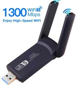 Resim Favors Kablosuz Wifi Adaptörü Çift Band Çift Antenli Mbps Wifi Alıcı Ağ Kartı Sinyal Güçlendirici 