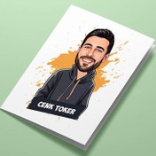 Resim Yakışıklı Cool Erkek Karikatürlü Tebrik Kartı 
