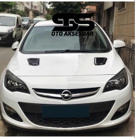 Resim Opel Astra J Kasa Uyumlu Piano Black Kaput Üstü Havalandırma Izgarası (01) (Sts Oto Aksesuar) 