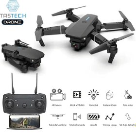 Resim Drone Çift HD Kameralı Katlanabilir LED Işıklı Çantalı Drone 