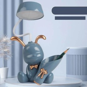 Resim Devigo Dekoratif USB Şarjlı Çocuk Bebek Odası Tavşan Masa Lambası ve Kalemlik 