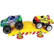Resim Express Wheels Monster Truck 6'lı Set Yeşil Sarı 