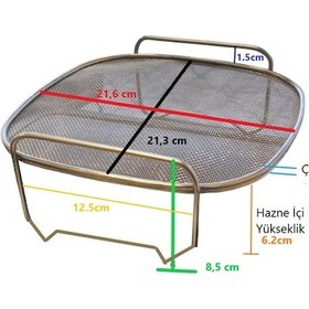 Resim Philips Uyumlu Airfryer Xxl Hd9630/90 Viva Collection Airfryer Yağ Koruyucu Tel Kafes 