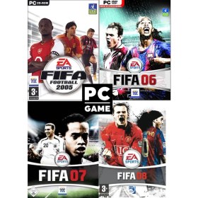 Resim Pc Game Windows Uyumlu Fifa Football 2005,2006,2007,2008 Efsane 4 Seri Bir Arada Bilgisayar Oyunu 