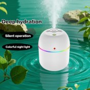 Resim 7.44oz USB Taşınabilir Nemlendirici Gece Işığı ile - Sessiz Çalışma, Renkli Gece Işığı, Araba, Yurt, Yatak Odası, Seyahat ve Ofis için Uzun Süreli Nem, Yurt Odası Temel Gereçleri | Modern Nemlendirici | Taşınabilir Nemlendirme, Hava Nemlendirici 