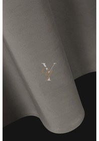 Resim İpek Kadife Fon Perde V-09 Gri Gri 