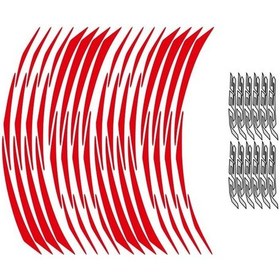 Resim Yamaha Reflektör Kırmızı R25 Jant Şeridi 