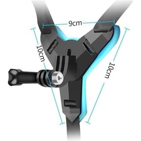 Resim Go Pro Aksiyon Kamera Motorsiklet Kask Alt Çene Bağlantı Aparatı Çok Renkli 