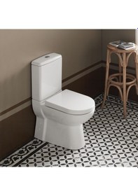 Resim Turkuaz Bella Duvara Sıfır Klozet.Rezervuar.İç Takım.Gala Pp Kapa 