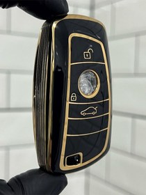 Resim Bmw 1 3 5 7 Seri X1 X3 X5 F10 F20 F30 F25 M3 M4 Uyumlu 3 Buton Anahtar Kılıfı Siyah 