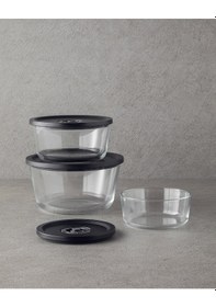 Resim English Home Vacuum Pro Lock 7 Parça Vakum Cihazlı Cam Saklama Kabı Siyah Siyah 