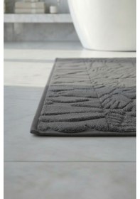 Resim Grid Antrasit Ayak Havlusu - 70x130cm, 790gr, %100 Pamuk, Spa Ve Otel Banyo Paspası, Günlük Kullanıma Antrasit 