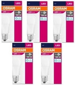 Resim Osram LED Ampul, E27 Duy, 13W, 1521 Lümen, Beyaz Işık, 5'li Paket 