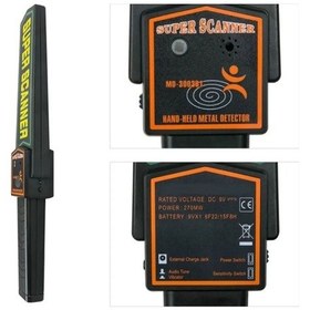 Resim Hymark Süper Scanner Md-3003b1 El Tipi Üst Arama Dedektörü 9v Pil 