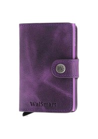 Resim Walsmart Mini Crazy Akıllı Mekanizmalı Deri Cüzdan Mor 