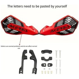 Resim Hightower Ktm Yamaha Honda Exc Crf İçin Kırmızı Siyah Evrensel Motosiklet El Koruyucu 360 Döner Kaymaz 