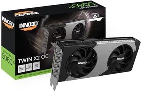 Resim Inno3D GeForce RTX5060Ti 16GB Twin X2 OC 128Bit GDDR7 Reflex 2 Ekran Kartı N506T2-16D7X-191073N 