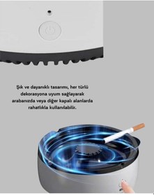 Resim Hnrlıshp Hava Temizleyici Küllük Sigara Dumanı Filtreli, Sessiz Çalışan, Şık Tasarım 