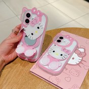 Resim Sanrio 1 adet Hello Kitty Zarif Kızlar için Telefon Kılıfı için 3D Makyaj Aynası, TPU Malzeme, Katlanabilir Standlı iPhone Koruyucu Kılıf, Düşmeye Karşı / Dekoratif Çok Fonksiyonlu Moda Telefon Kılıfı için Uygun, Çiftler, Sınıf Arkadaşları, Oda Arkadaşları ve Kız Arkadaşlar için Sürpriz Hediye Olarak Uygun, iPhone 11/11pro/11promax/12/12promax/13/13pro Max/14/14Plus/15/15pro/15ProMax/iPhone 16/iPhone XS Max/iPhone XR 