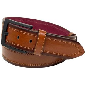 Resim Süzer Deri Taba Suni Deri Dikişli Desensiz Düz Model 4.5 Cm.lik Spor Kot Kemer - 4523-111-22ks Taba 