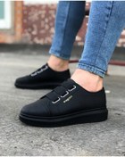 Resim WG Fashion Mp026 St Bağcıksız Lastikli Ortopedik Yüksek/kalın Taban Erkek Sneaker Siyah 