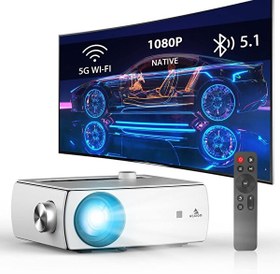 Resim NexiGo PJ10 300 ANSI 1080P Wi-Fi Bluetooth Film Projektör 