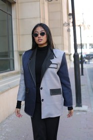 Resim Matcha Butik Kadın Tasarım Dikiş Detaylı Blazer Ceket 