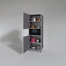 Resim Kenzlife fırın dolabı fadime gri 185*66*45 mutfak banyo kiler ofis 